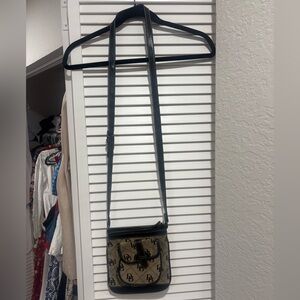 Authentic Dooney & Bourke DB Monogram Crossbody Bag –Brown/Black –Vintage Style